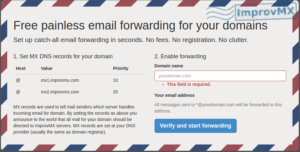 cara mudah forward email custom domain