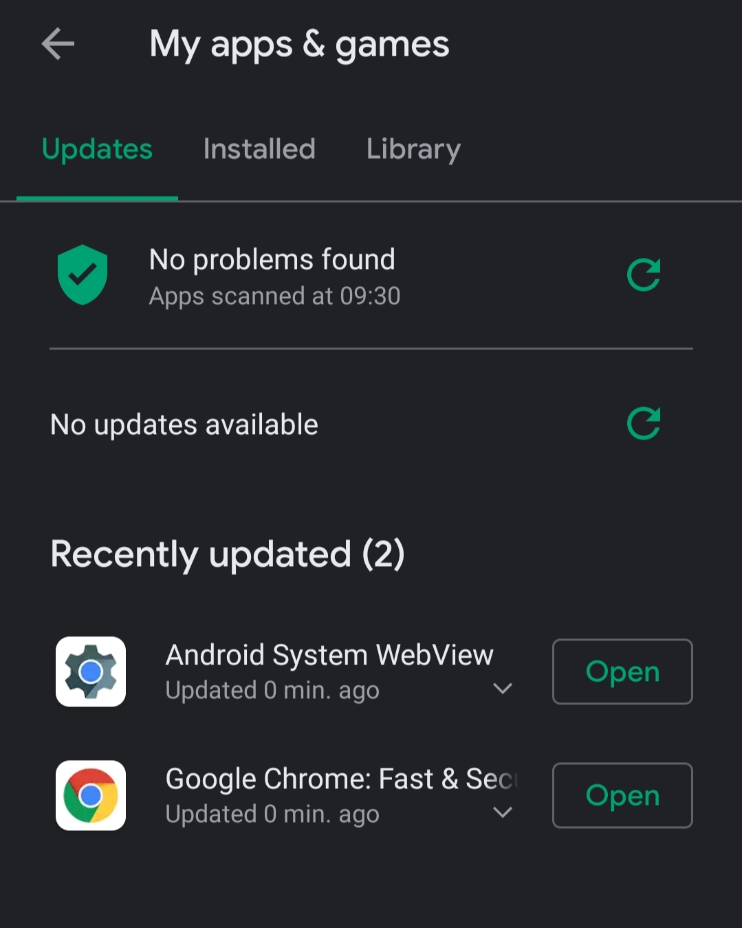 Solusi Google Chrome dan Android System Webview tidak bisa update
