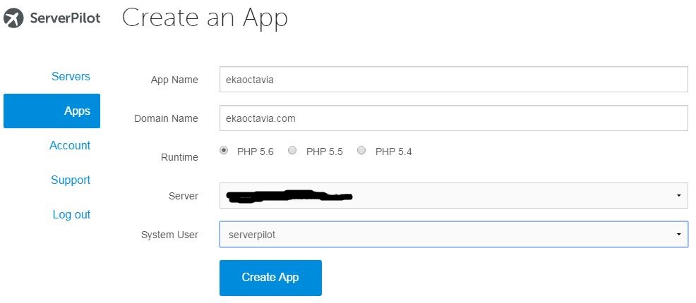 Pengisian nama domain dan app