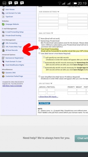 Host record namecheap