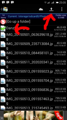 Upload gambar andftp