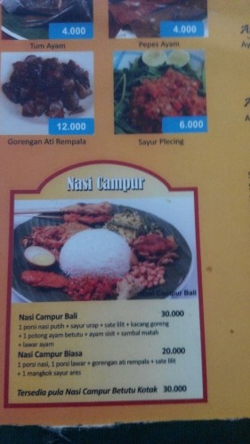 menu nasi campur betutu