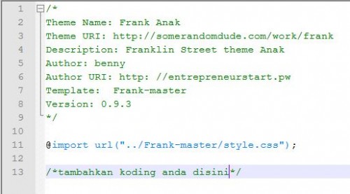 style.css child themes
