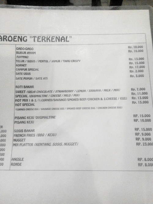 menu kedua