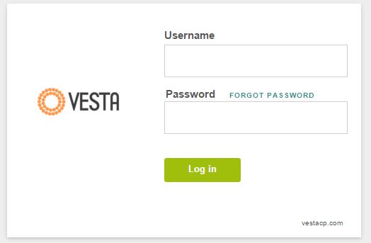 Vestacp login panel