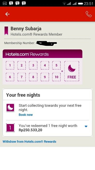 reward free nights hotels.com