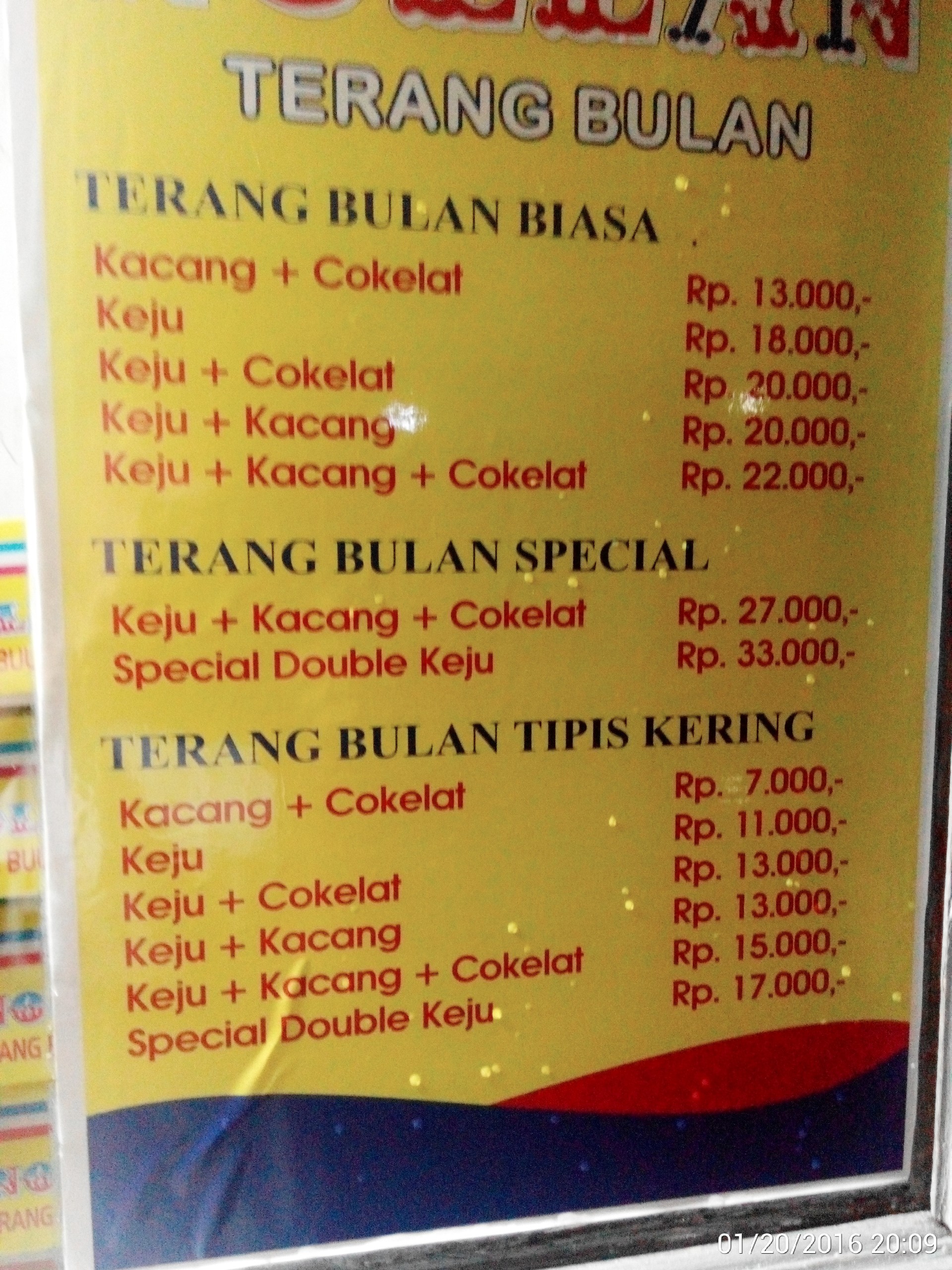 harga Terang Bulan nollan