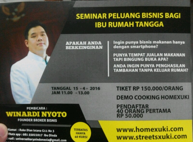 seminar perkenalan bisnis suki