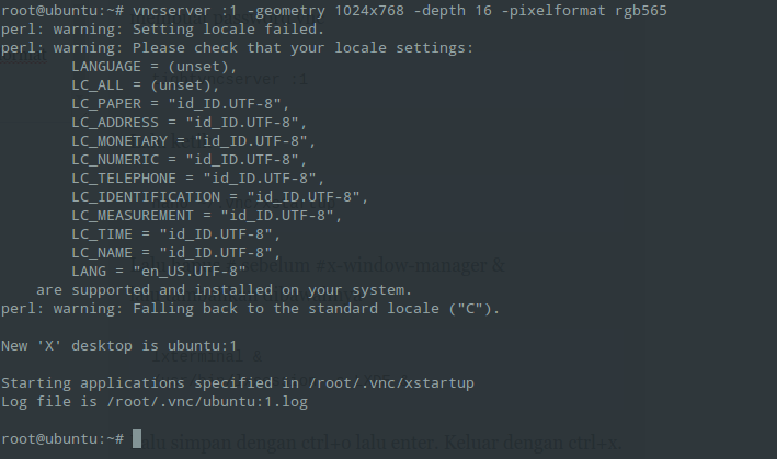 restart vnc