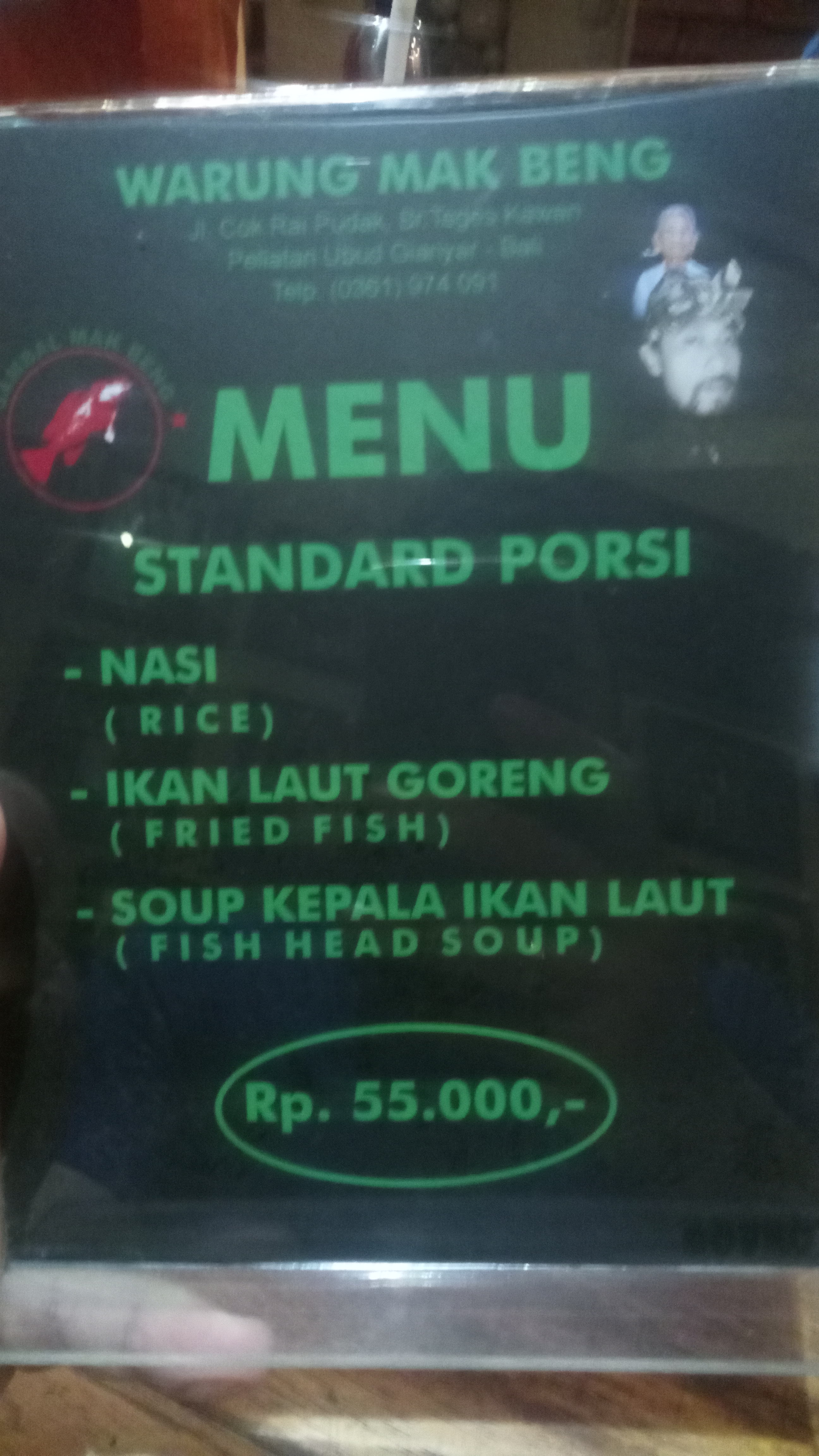 menu warung mak beng