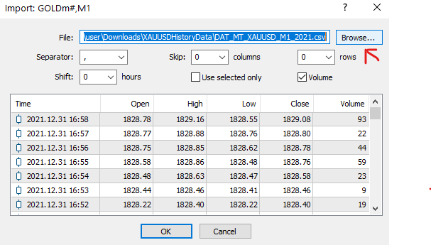 Browse Import