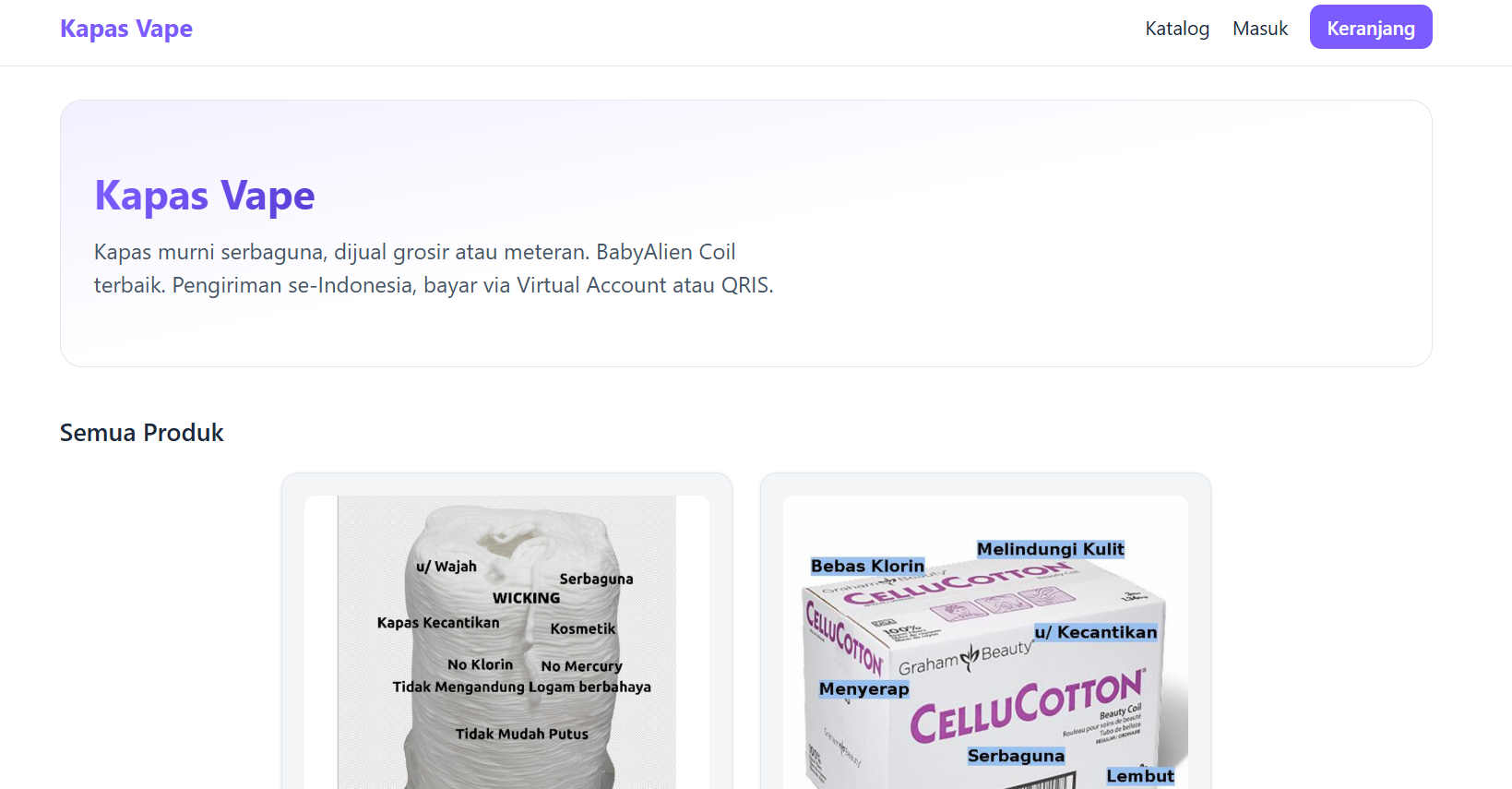 Kapas Vape dan BabyAlien Coil Ecommerce kapasvape.entrepreneurstart.pw